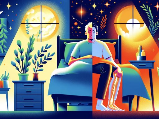 Personne assise, pièce divisée jour et nuit.