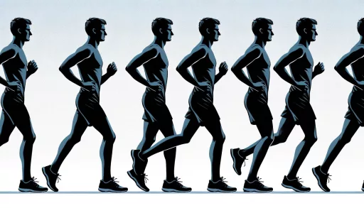 Hommes en silhouette faisant du jogging.