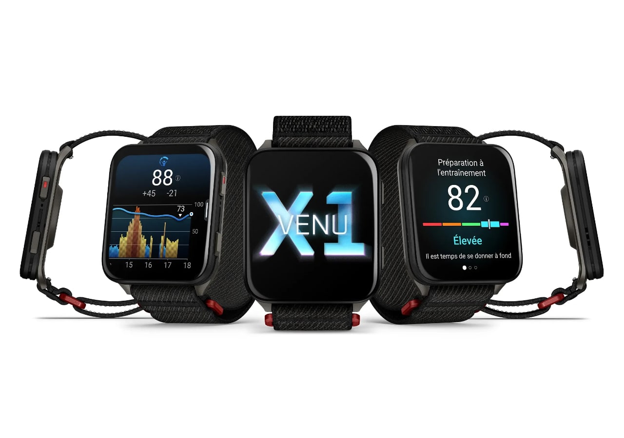 Trois montres connectées affichant des données de santé.