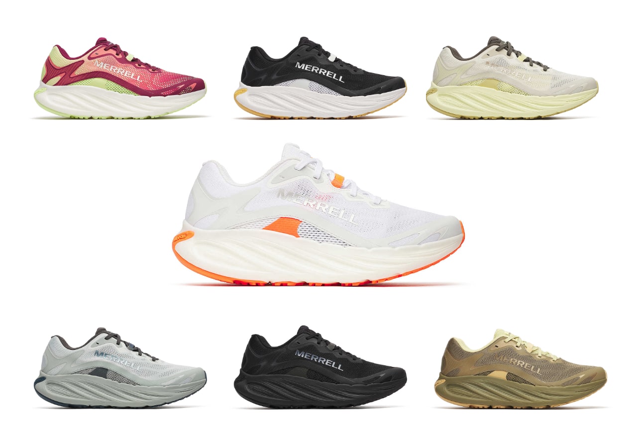 Différents modèles de chaussures de course Merrell. merrell promorph