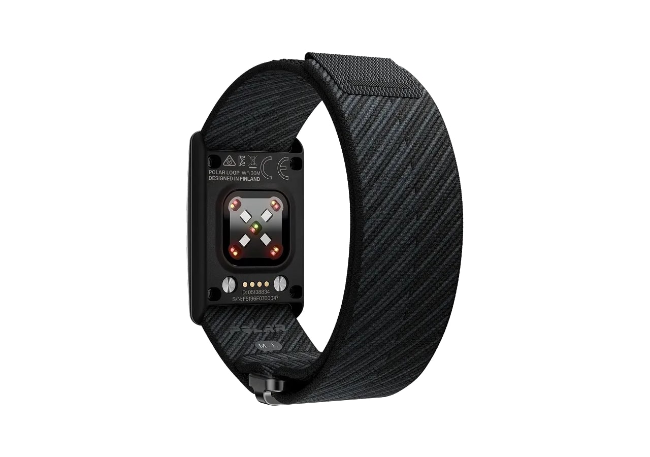 Capteur de fréquence cardiaque d'une montre connectée.
