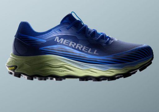Chaussure de trail bleu et vert Merrell agility peak 6