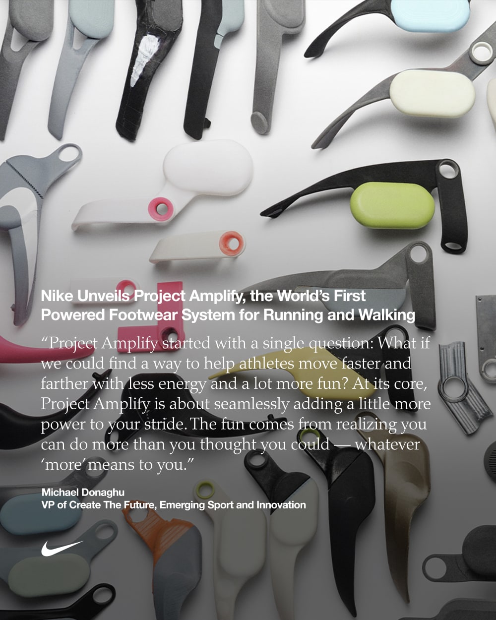 Systèmes de chaussures innovants de Nike affichés.