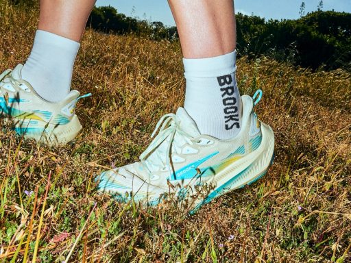 Chaussures Brooks sur herbe sauvage