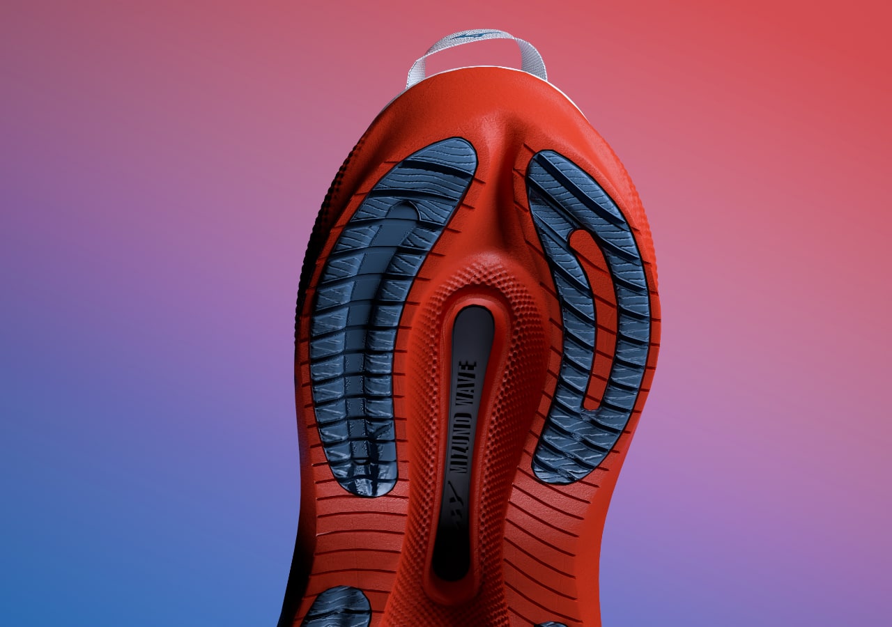 Semelle rouge de chaussure de sport
